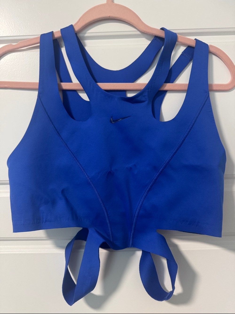 Nike Royal Blue Double-Strap Tie-Back Sports Bra